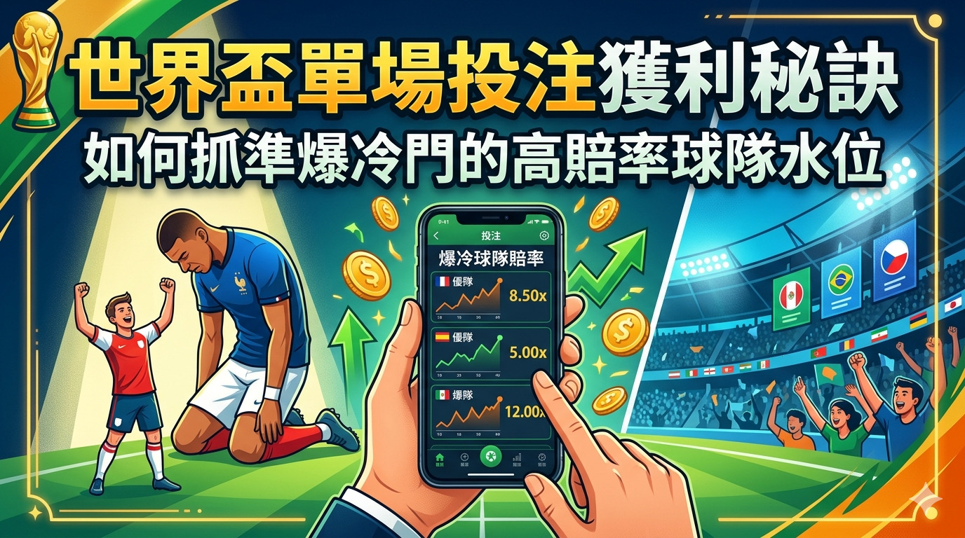 世界盃單場投注獲利秘訣｜如何抓準爆冷門的高賠率球隊水位
