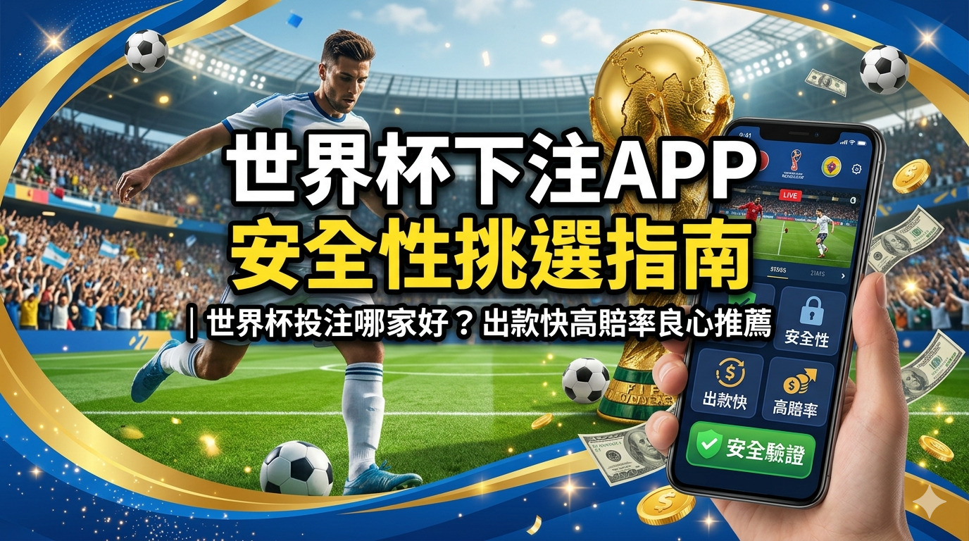 世界杯下注APP安全性挑選指南｜世界杯投注哪家好？出款快高賠率良心推薦