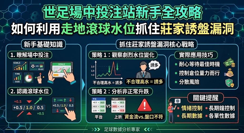 如何利用走地滾球水位抓住莊家誘盤漏洞