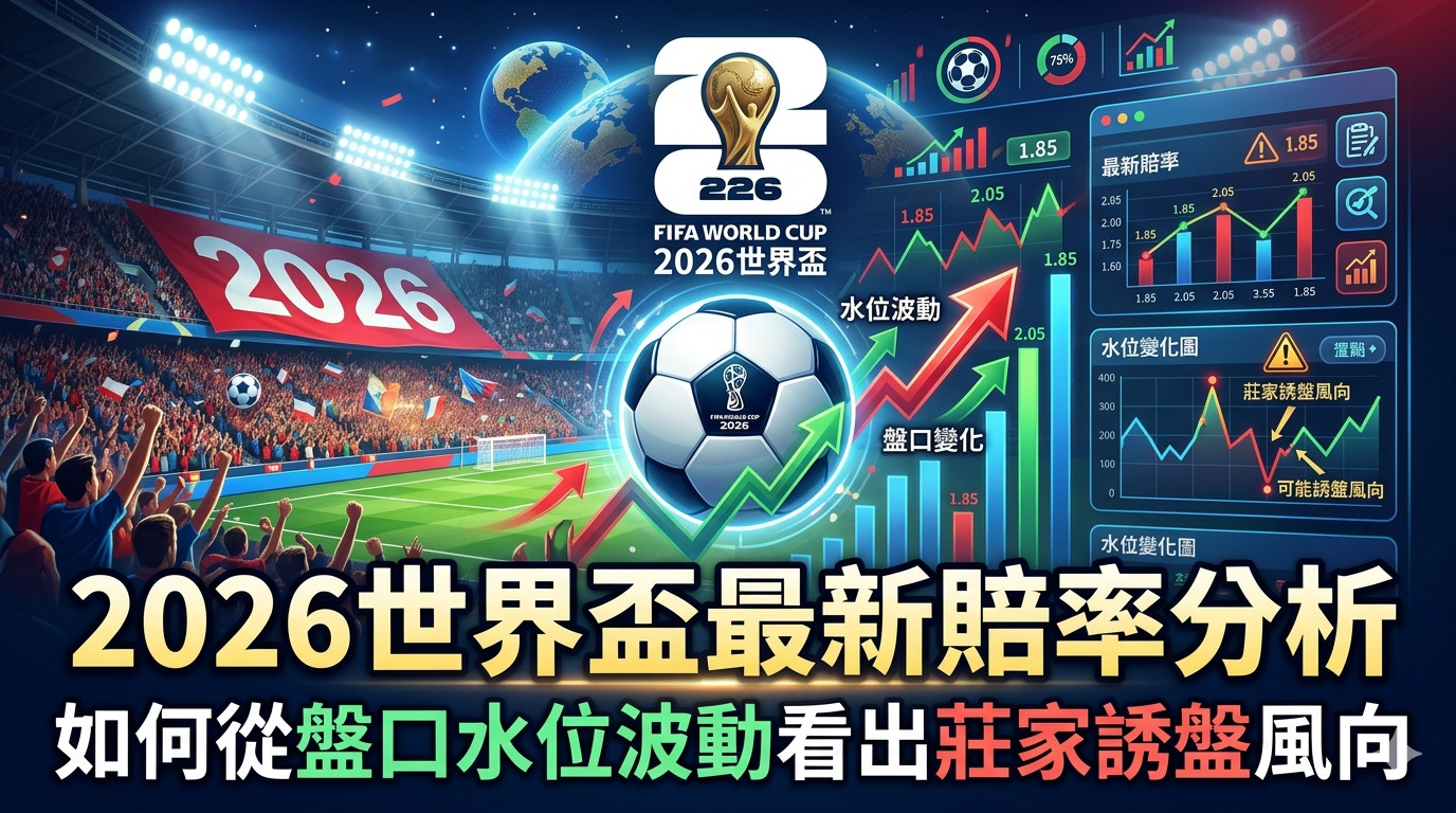 2026世界盃最新賠率分析｜如何從盤口水位波動看出莊家誘盤風向