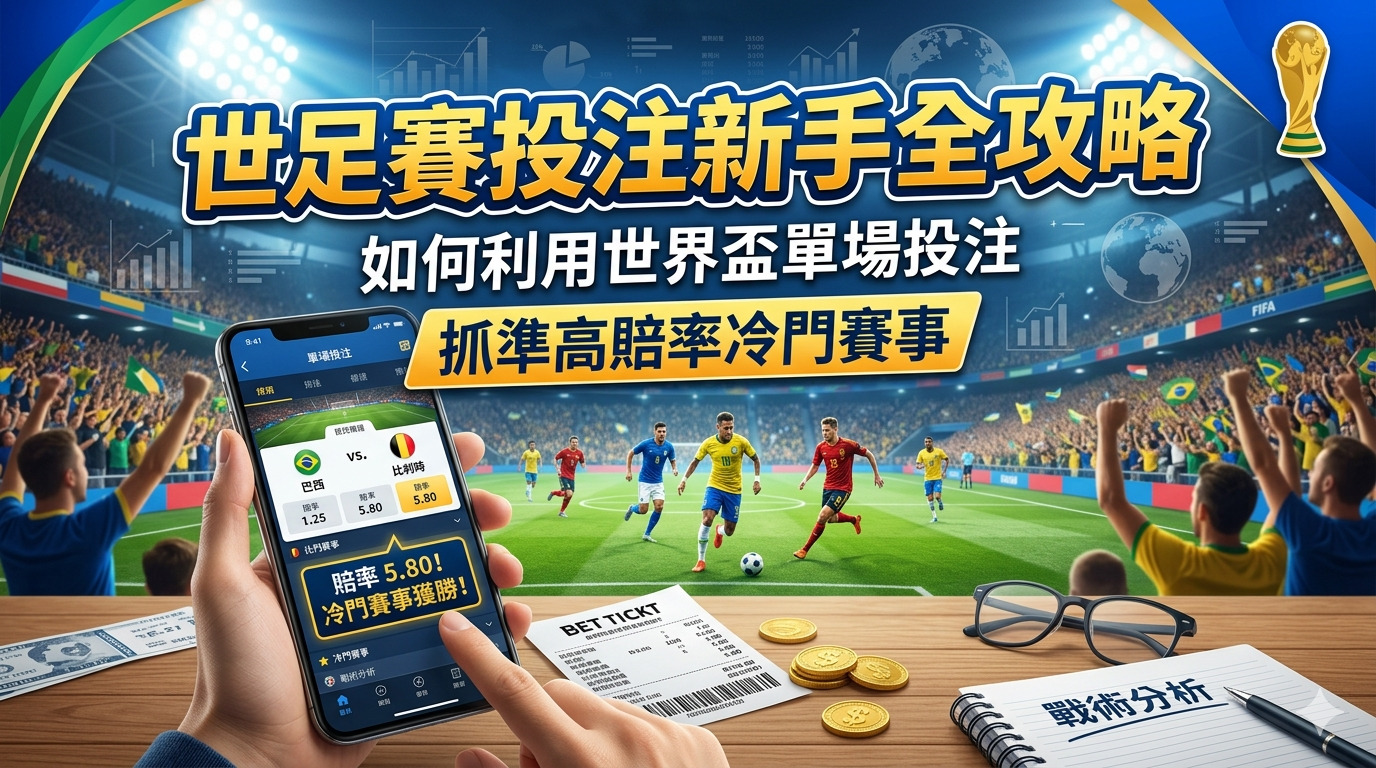 世足賽投注新手全攻略｜如何利用世界盃單場投注抓準高賠率冷門賽事