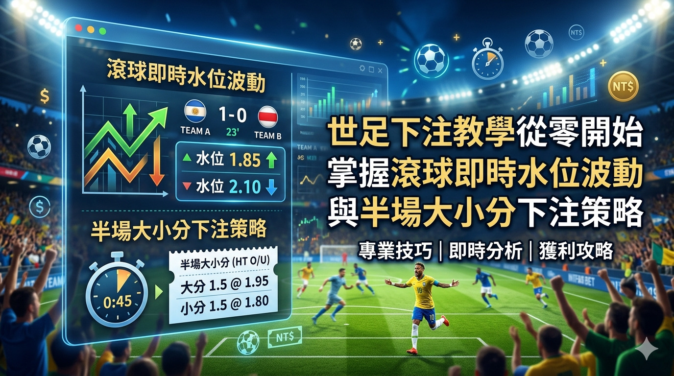 世足下注教學從零開始｜掌握滾球即時水位波動與半場大小分下注策略
