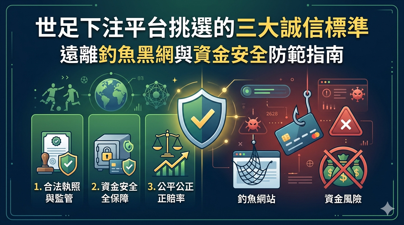 世足下注平台挑選的三大誠信標準｜遠離釣魚黑網與資金安全防範指南
