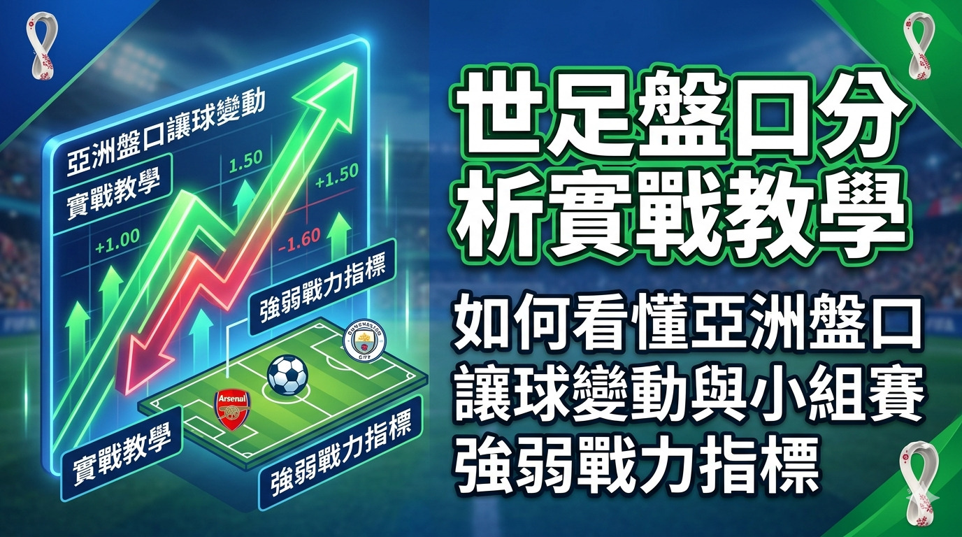 世足盤口分析實戰教學｜如何看懂亞洲盤口讓球變動與小組賽強弱戰力指標