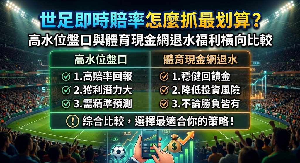 水位盤口與體育現金網退水福利橫向比較