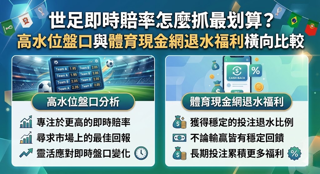 水位盤口與體育現金網退水福利橫向比較