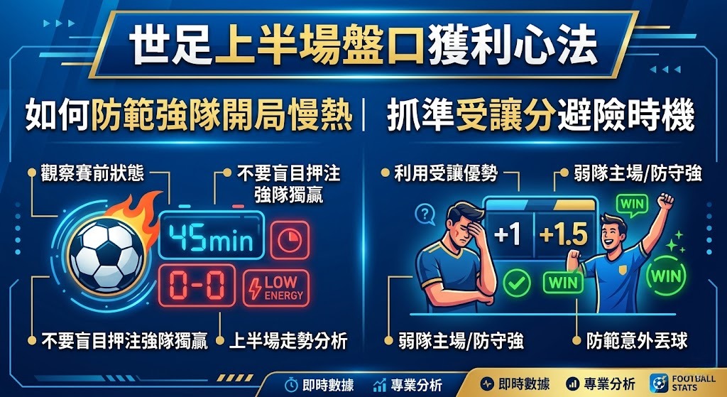 如何防範強隊開局慢熱並抓準受讓分避險時機