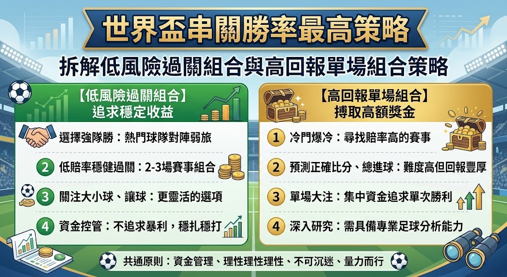 拆解低風險過關組合與高回報單場組合策略