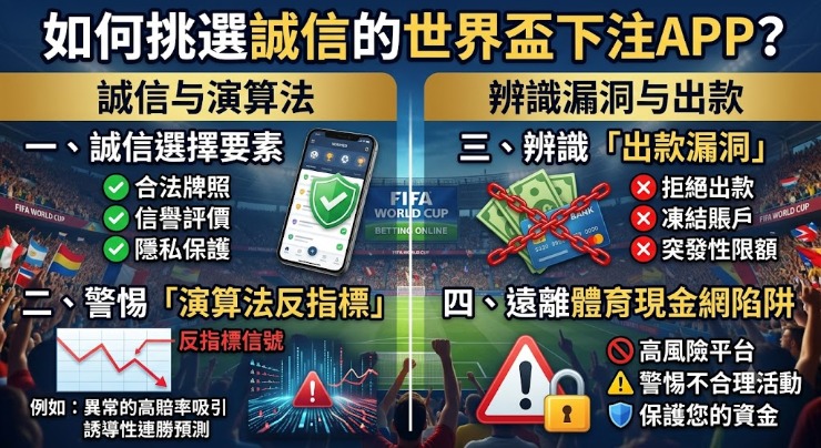如何挑選誠信的世界盃下注APP?